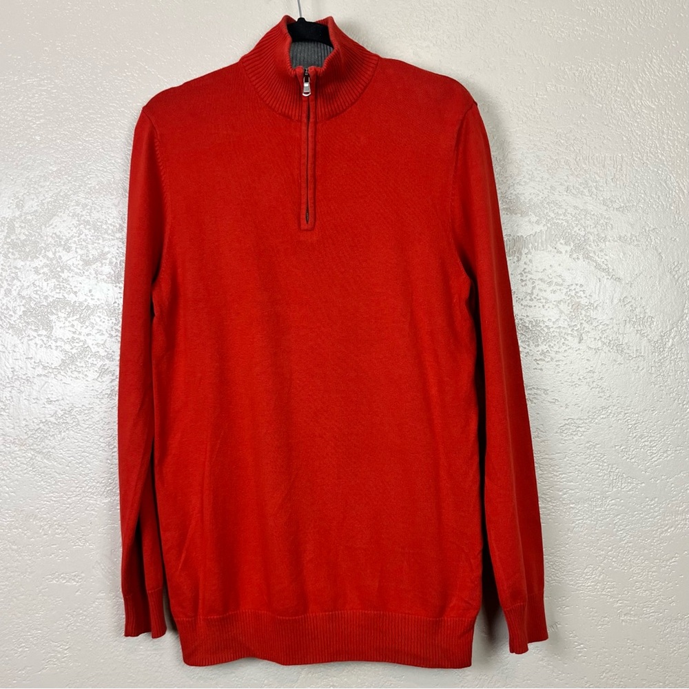 5 for $30 Old Navy Sweatshirt Sweater Pullover Quarter Zip Red  Mens‎ Size M